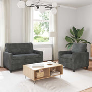 Set di divani 2 pcs Grigio Chiaro Poliestere 3417052