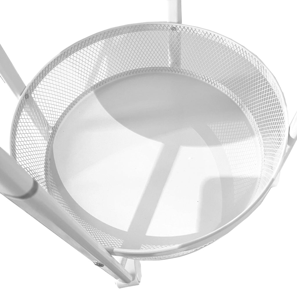 Carrello verdure pieghevole in metallo – 3 ripiani con ruote bloccabili – Organizzazione cucina compatta – Nyana Home