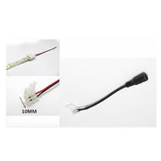 Trade Shop - Connettore Per Strisce Led 10mm Clip 2 Pin Jack Per Strip Led Monocolore 10mm-dc -