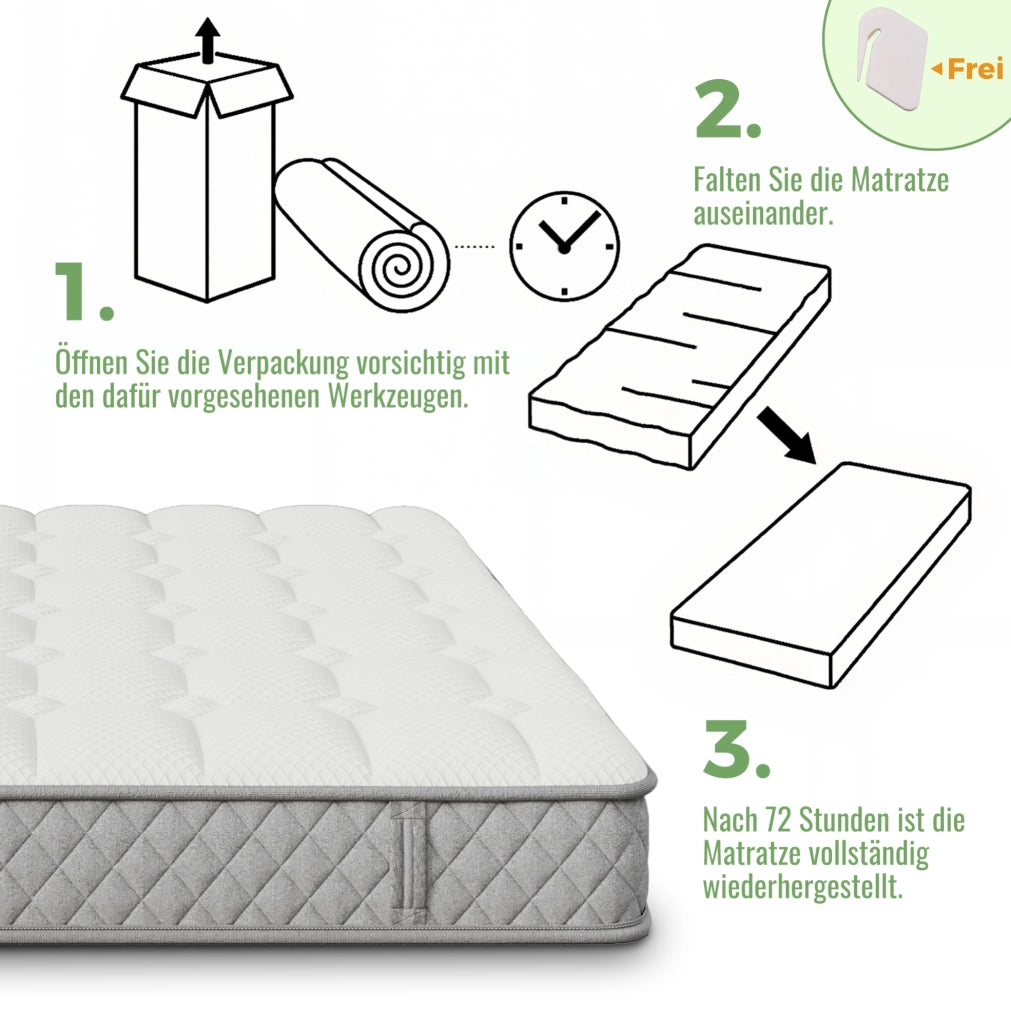 Letto matrimoniale 140x200 cm con materasso H3 grigio scuro