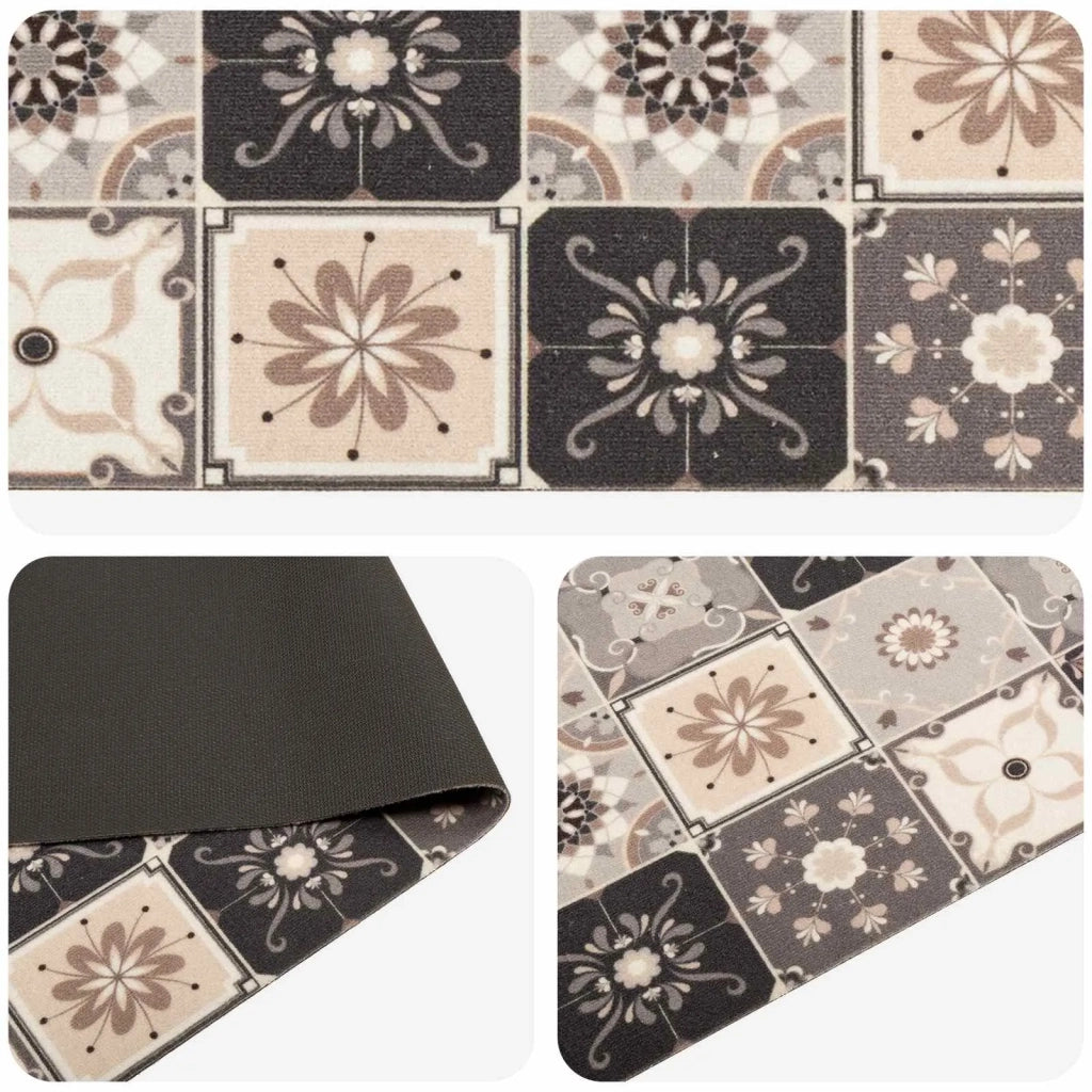 Tappeto da Cucina Mosaico grigio e beige 300 x 60 cm 42045712