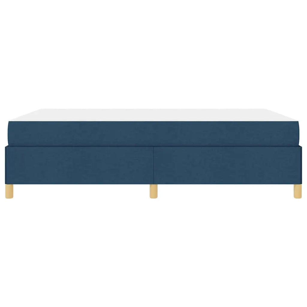 vidaXL Letto a molle Blu e Blu Marino e Bianco 140 x 200 cm Tessuto