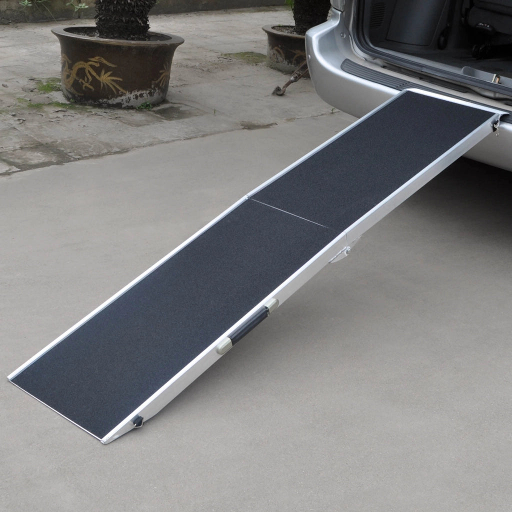 Rampa da auto per animali In alluminio Ripiegabile 1 volta Superficie antiscivolo 183x48cm 115kg