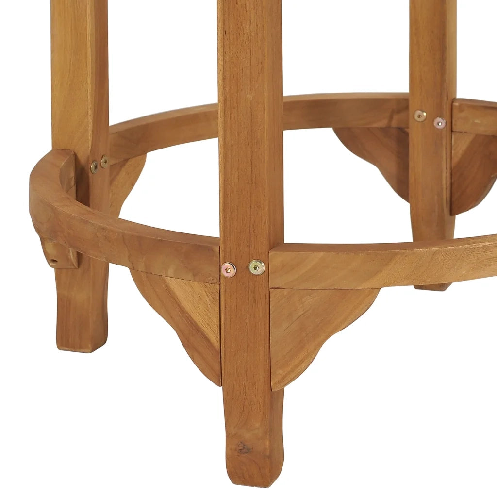 Tavolino da Bar Ã˜ 60 cm in Legno Massello di Teak