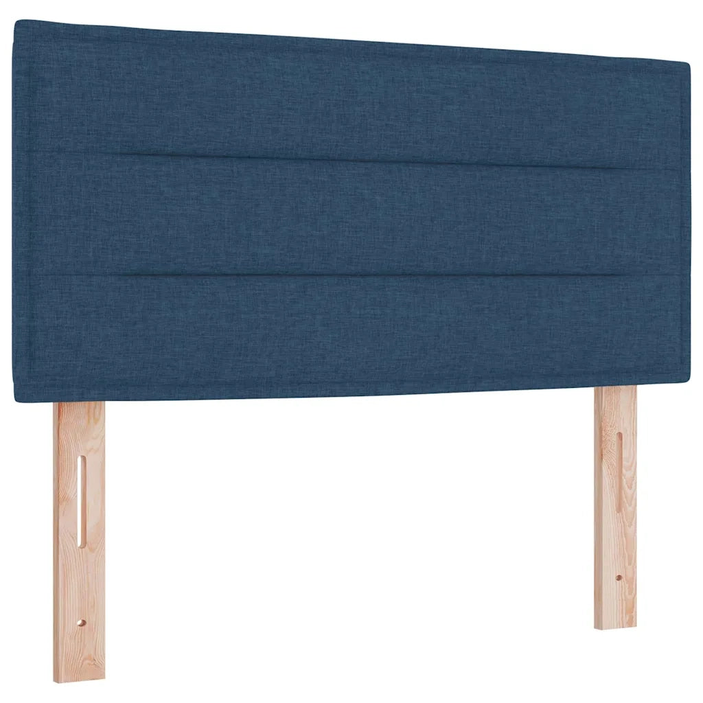 Letto a Sorgente LED con materasso Blu 120 x 190 cm Tessuto