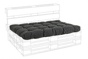 Cuscino Seduta per Pallet Poly230 Carbon in Tessuto per Esterno