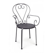 Sedia da giardino Etienne in acciaio cm  49x49x h89