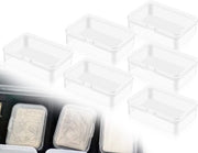 Cassa di conservazione trasparente - 6 pezzi - Dozzina mini con coperchio - 7,5 x 5 x 2,1 cm - Per gioielli/accessori - Scelta affidabile - Cassette di conservazione