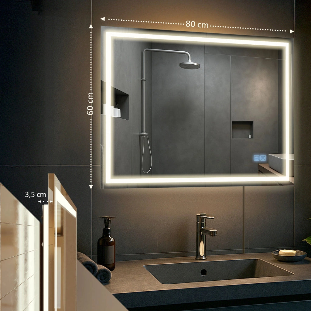 Badspiegel Jaffrey 60x80 mit Bluetooth