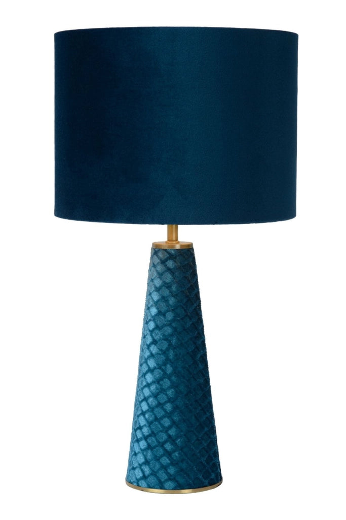 Lampada da tavolo Lucide Extravaganza Velvet blu E27 40W