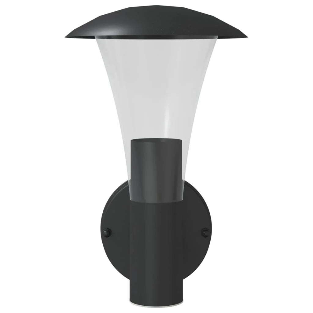 Applique da esterno dal design moderno 17,5 x 17,5 x 28 cm resistente alle intemperie acciaio inox nero 02_0056559