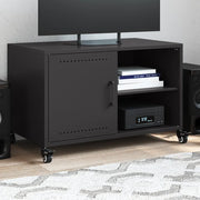 Mobile TV-Credenza per TV-Console TV Nero 68x39x43,5 cm in Acciaio 265505