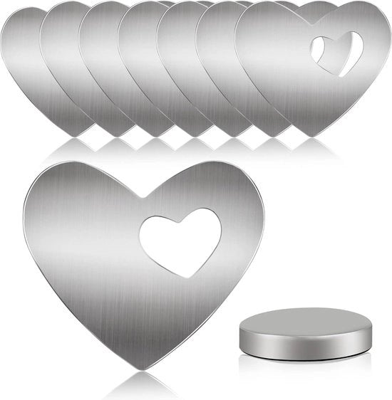 Set di 8 pesi per tenda magnetici a forma di cuore 56 g pesi magnetici extra pesanti per tende, tende da finestra, tende doccia ecc. in acciaio inossidabile