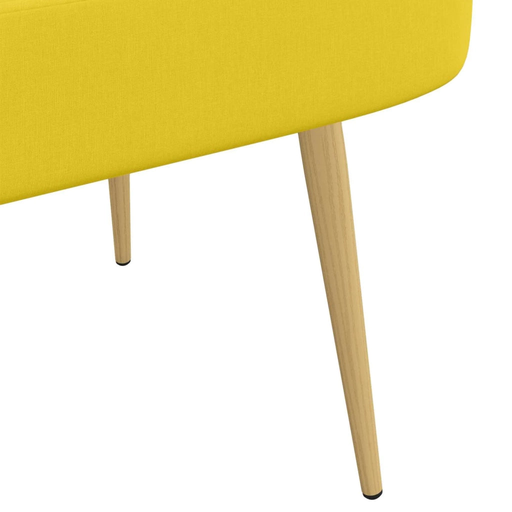 Panchina imbottita con schienale Giallo chiaro 110 x 60 x 76 cm 42040766