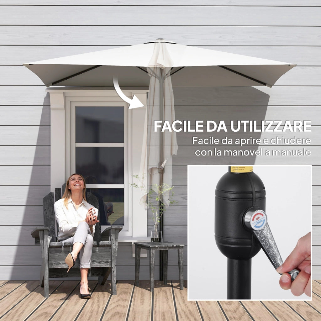 Ombrellone da Parete Mezzaluna ¨C zephmum ¨C Crema