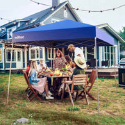 Gazebo pieghevole blu, 2,5 x 2,5 x 2,7 m con chiusura centrale, Tenda per fiere eventi mercati