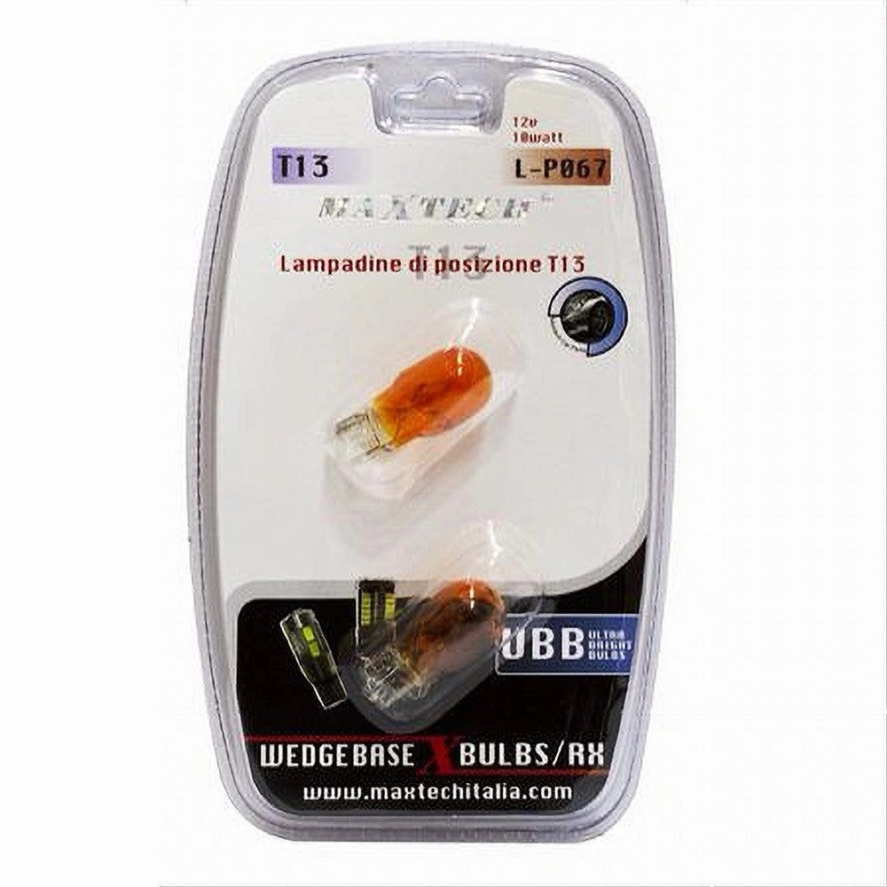 Trade Shop - Lampadine Di Posizione T13 Maxtech L-p067 12volt 10watt Lampadine Ultra Luminose -