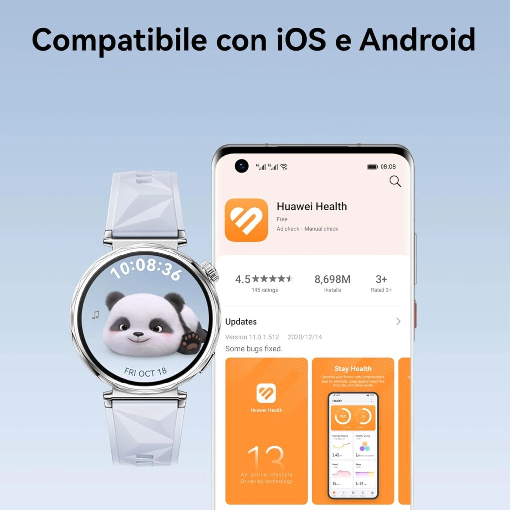 HUAWEI WATCH GT 5 41mm Smartwatch, Design Elegante, Nuova Modalità Corsa e Ciclismo, Monitoraggio della Salute, 7 Giorni di Durata della Batteria, iOS e Android, Dorata