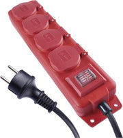 Scatola di connessione 4-filari 10 m con interruttore - impermeabile - 250 V 16 A 3680 W - gomma - H07RN-F3G 15 mm2 - protezione contro tocchi elettrici aumentata - IP44 - utilizzo all'aperto