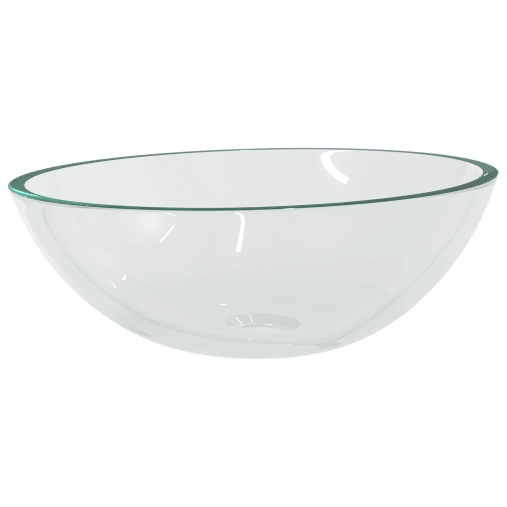 Lavandino in Vetro 50x37x14 cm Trasparente CFW2686841