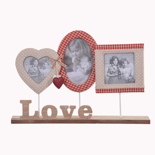 Portafoto da Tavolo con Cuori x 3 H 40 cm
