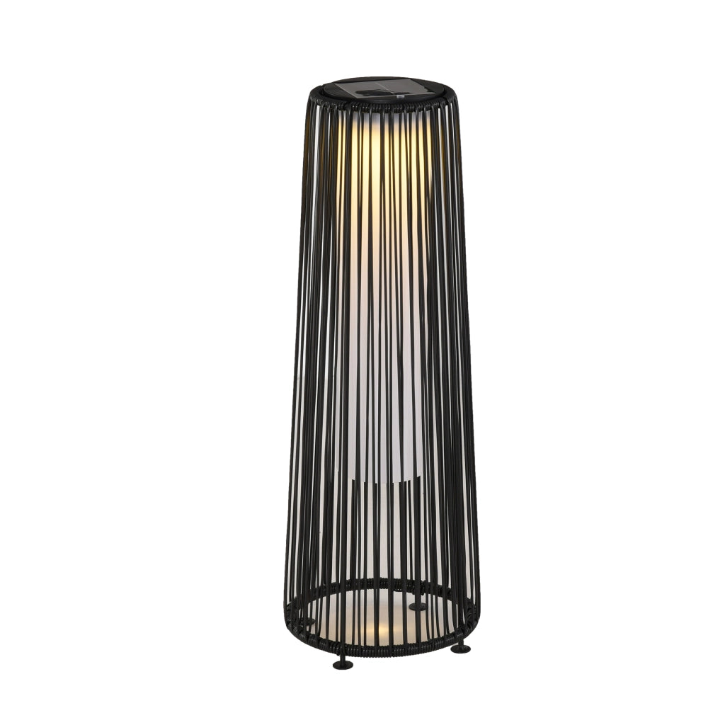 Lampada da giardino LED ¨C zephmum ¨C nero, resina, ?21.5x61H cm