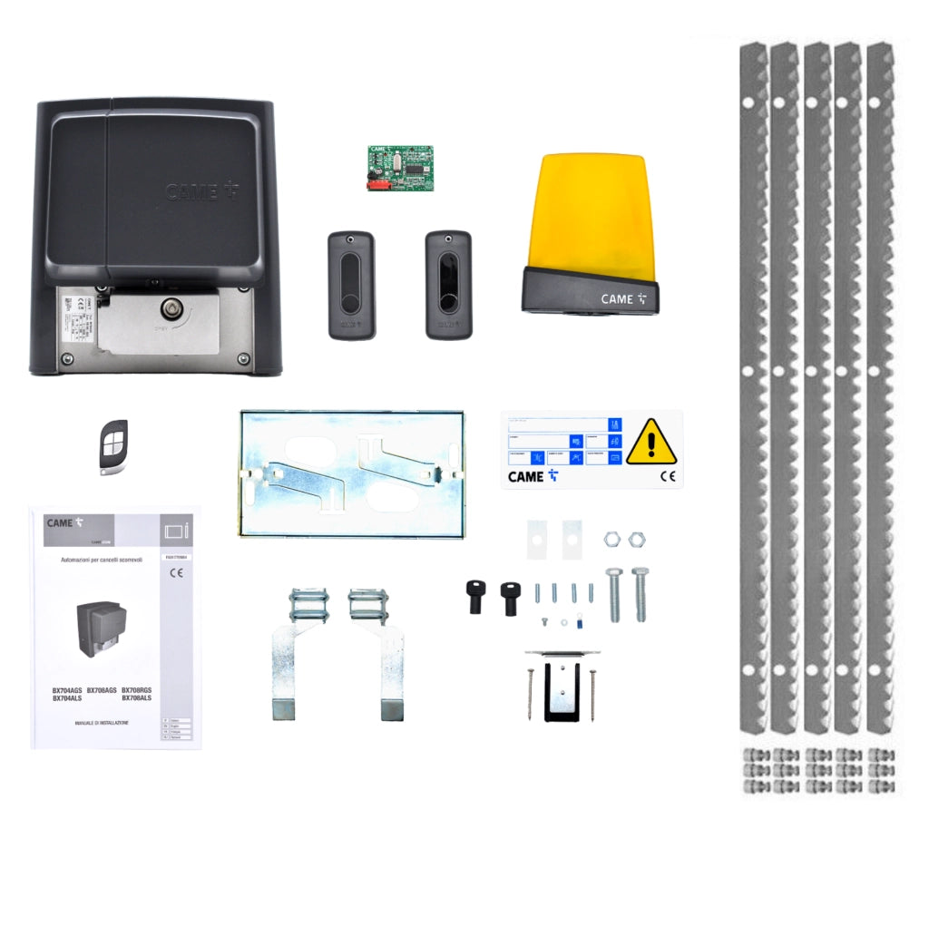 KIT CAME U2313 BX-78 AUTOMAZIONE CANCELLO SCORREVOLE CREMAGLIERA ZINCATA 5 METRI