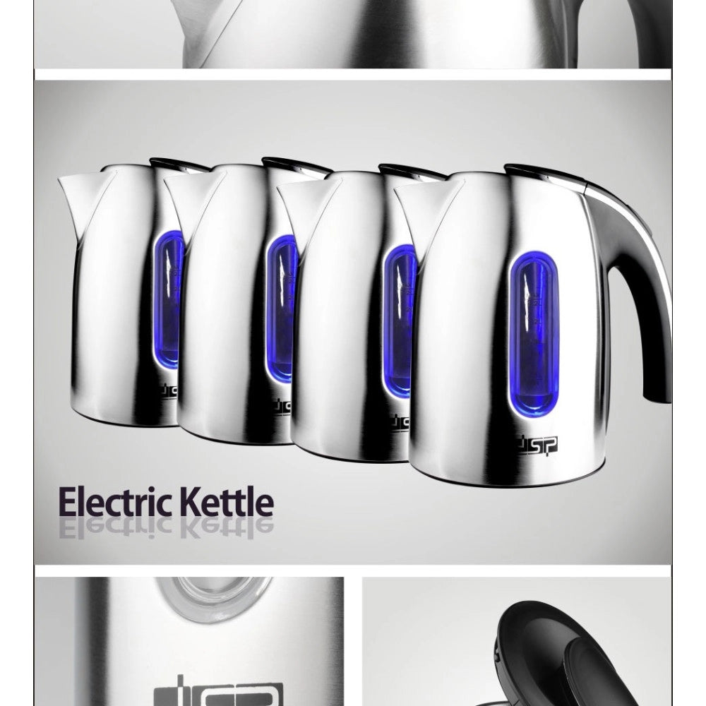 Trade Shop - Bollitore Elettrico A Caraffa Da 1,2lt In Acciaio Inox Per Te' E Infusi 1370w -