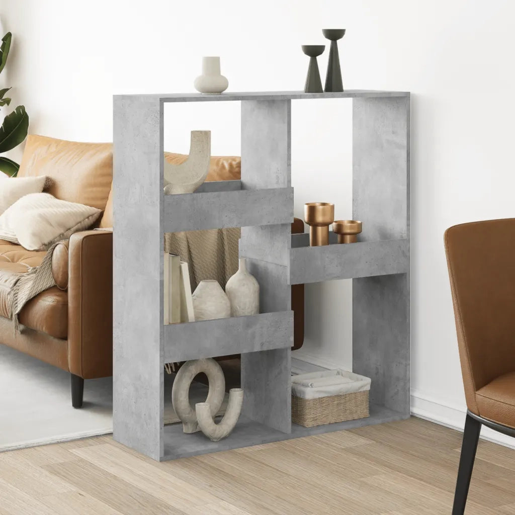 vidaXL Divisorio Grigio Cemento 100x33x115 cm in Truciolato