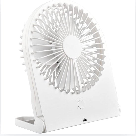 Ventilatore da tavolo - Ventilatore da trucco - velocità di flusso d'aria – Funzione di inclinazione - Ventilatore da ufficio - USB
