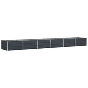 Fioriera moderna 480 x 80 x 45 cm pratica per piante da interno ed esterno design industriale in acciaio antracite 02_0059232