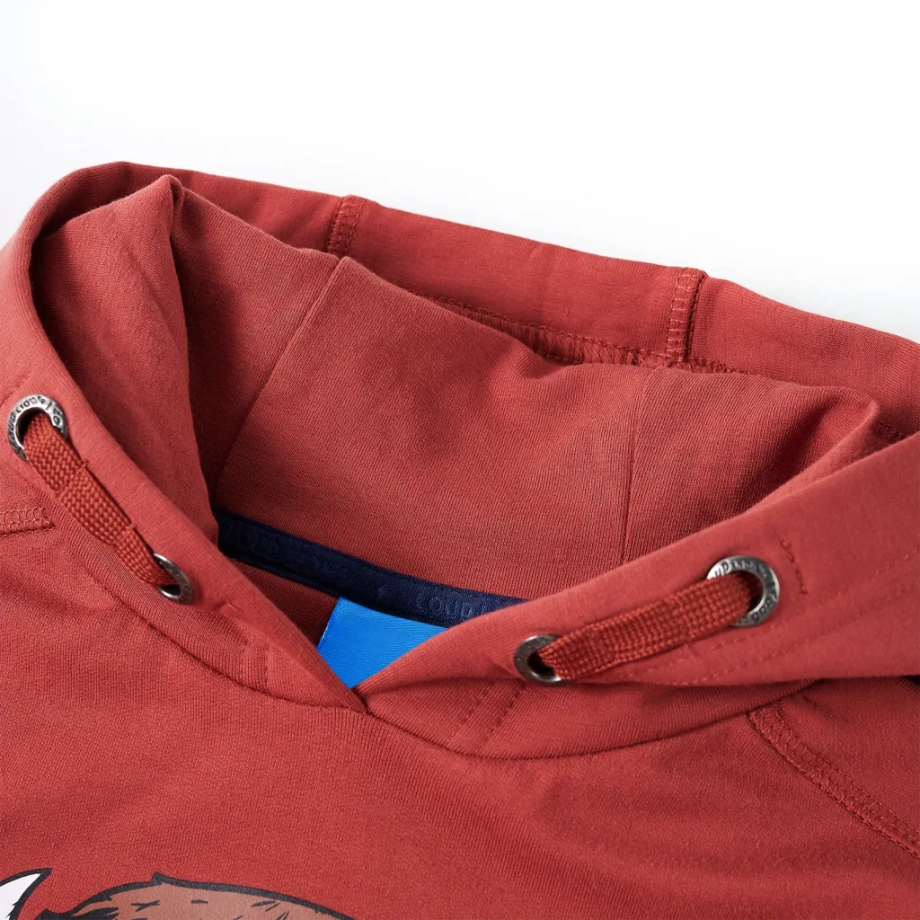 Felpa con Cappuccio per Bambini Rosso Bruciato 128cod mxl 108488