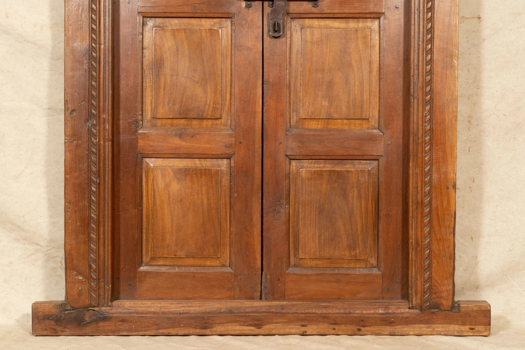 Biscottini Porta portone in legno massello e ferro da interno o da esterno vecchia e antica medievale scorrevole con telaio
