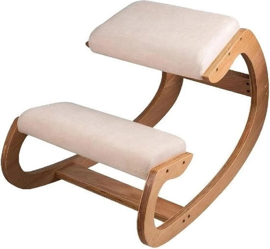 Sedia da ufficio ergonomica con schienale oscillante - Sedia ergonomico con schienale oscillante - Sedia per la postura corretta - Sedia da ufficio con schienale oscillante in legno