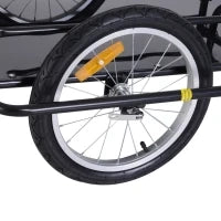 Carrello per Bicicletta Rimorchio Cargo Bici Trasporto di Oggetti Pieghevole Portata 36kg 156x72x82cm