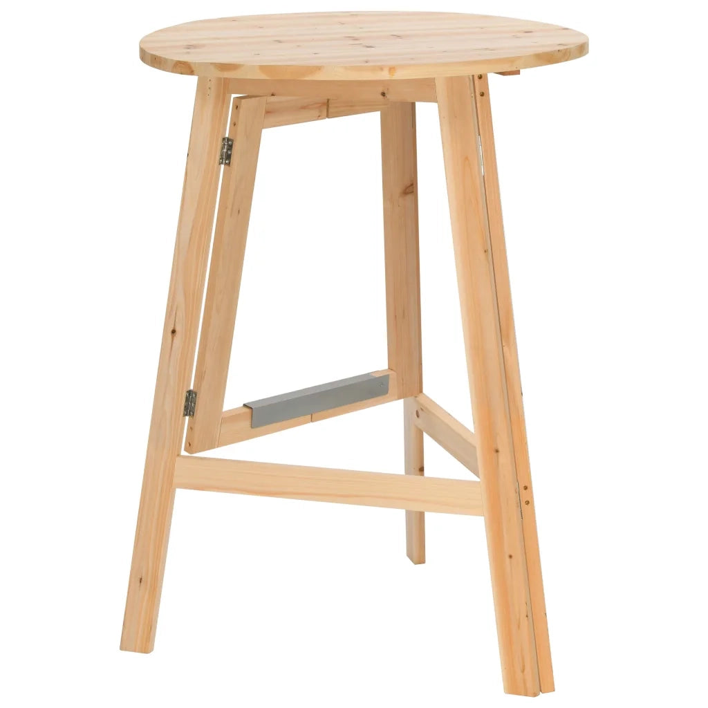 Tavolino da Bar Pieghevole 78 cm in Legno di Abete CFW1438651