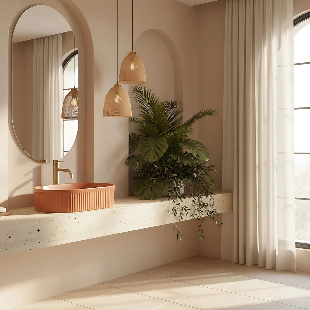 Lavabo Da Appoggio Rea Vanda Cinnamon Matt