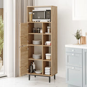 Madia Uta, Credenza 7 Ripiani, 160x36x45h cm Marrone Rovere