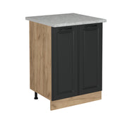 Vicco Mobiletto base cucina Antracite casa di campagna 60 cm PL Marmo