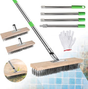 Due pezzi di rastrello a filo di 30 cm con filo in acciaio (16 m) rastrello per erba onkruid e macchie resistenti