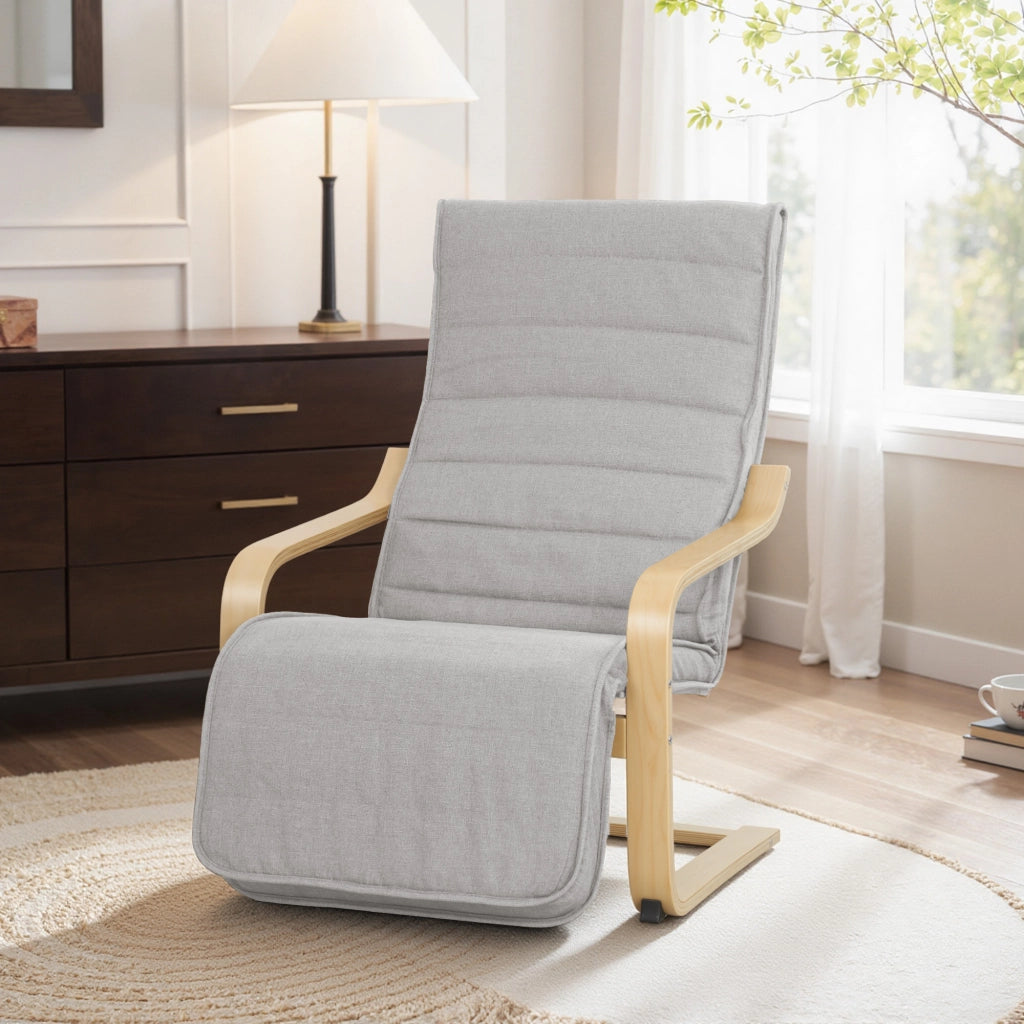 Poltrona relax con poggiapiedi regolabile ¨C Xylo ¨C tessuto grigio scuro 66,5x94x100cm