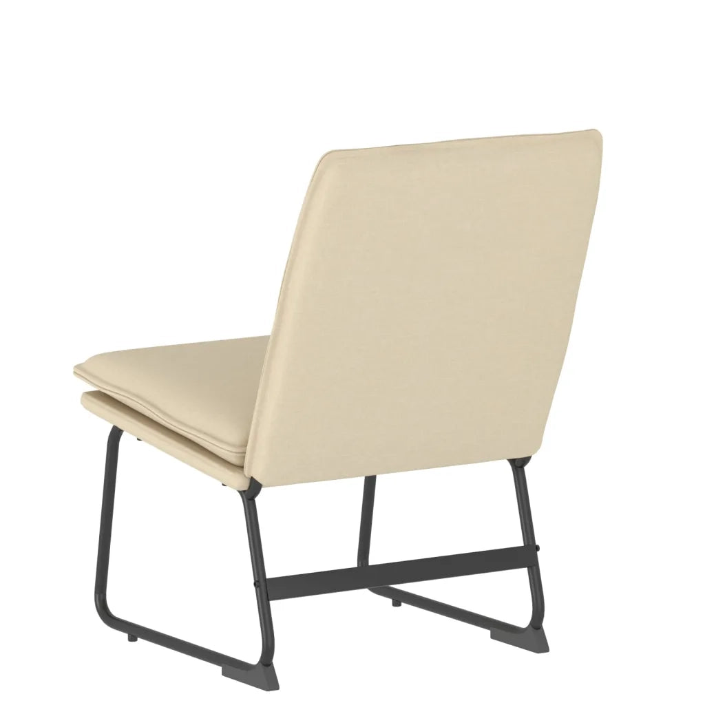 Sedia Lounge Crema 52x75x76 cm in Tessuto cod mxl 14379