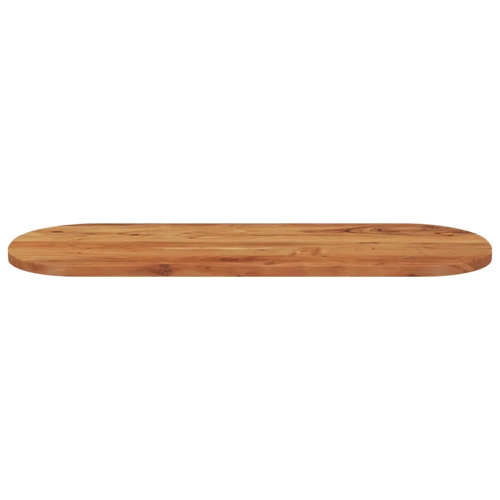 Piano Tavolo 110x40x3,8 cm Ovale in Legno Massello di Acacia