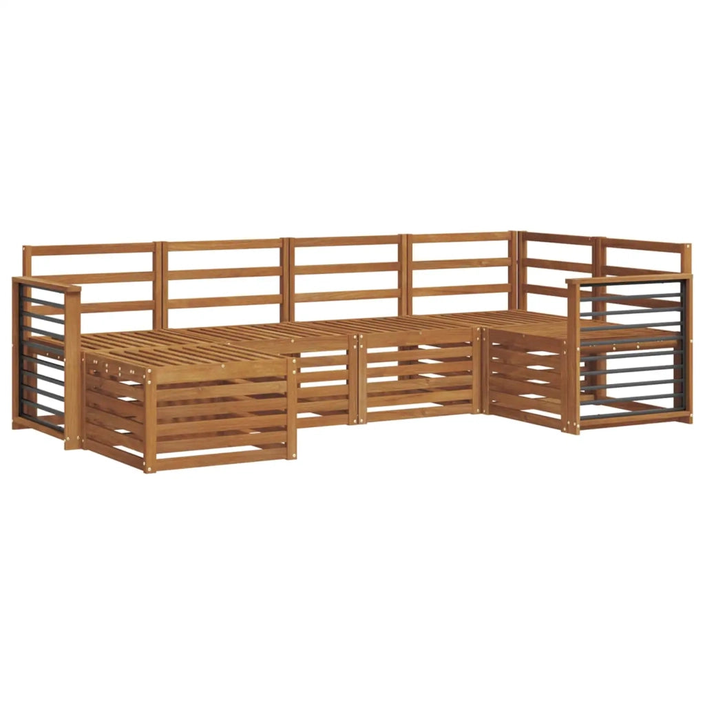 Set di divani da esterno 6 pz Naturale Poliestere 3375099