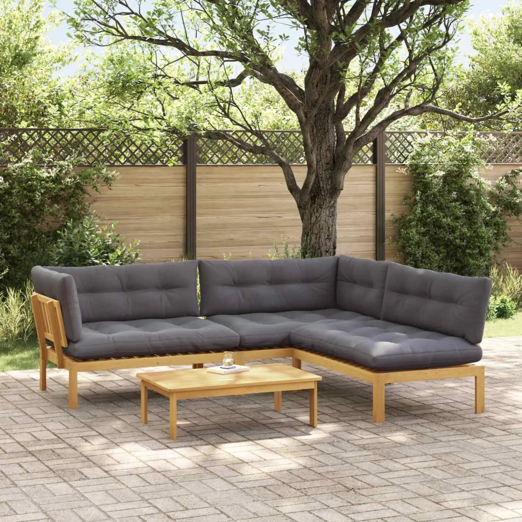 4 Pezzo Unità di divano pallet da giardino