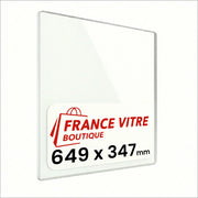 649 x 347 x 4 mm - Vetro per stufa a legna - vetro camino di ricambio - vetro per caminetto resistente al fuoco - France Vitre