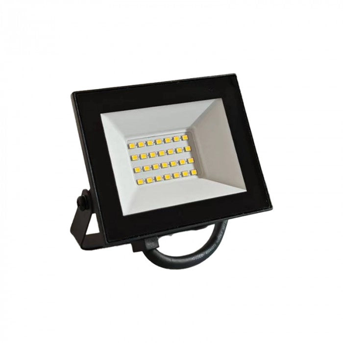 Faro LED 20W 6500K 1800lm IP65 nero da esterno Ecolight