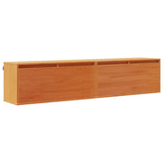 Armadietto a Muro | Mobile a Parete 2 pz Marrone cerato 80 x 30 x 35 cm