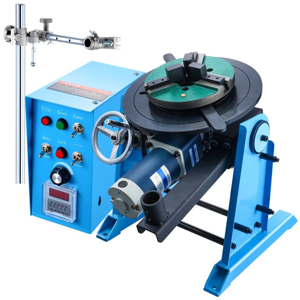 Posizionatore Rotante per Saldatura HD-50 50kg, Tavola Girevole 0-90° 120W 0,5-6RPM, Mandrino 315 mm per Officina e Fai da Te