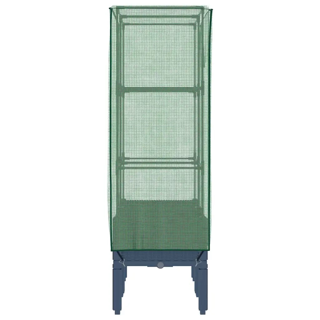 vidaXL Letto Rialzato con Copertura Serra Effetto Rattan 80x40x140 cm